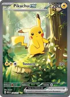 Carte Pokémon Pikachu-ex, Illustration spéciale rare, extension Héros Transcendants