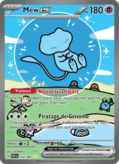 Carte Pokémon Mew-ex, Illustration spéciale rare, extension Destinées de Paldea